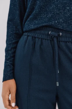 Cortefiel Calças-Texturas de borracha Panralón Azul