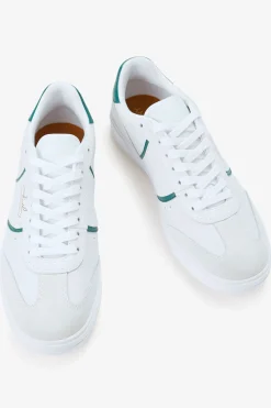 Fred Perry Sneakers-Tênis B4 em couro/camurça com relevo Branco
