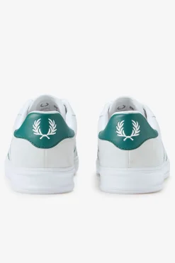 Fred Perry Sneakers-Tênis B4 em couro/camurça com relevo Branco