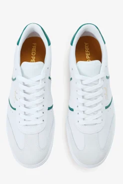Fred Perry Sneakers-Tênis B4 em couro/camurça com relevo Branco