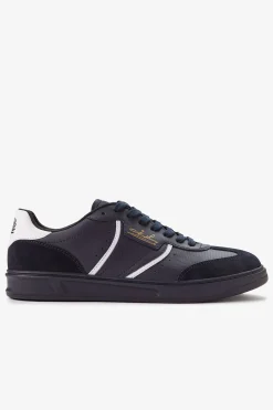 Fred Perry Sneakers-Tênis B4 em couro/camurça com relevo Azul