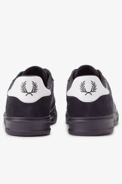 Fred Perry Sneakers-Tênis B4 em couro/camurça com relevo Azul