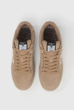 Pepe Jeans Sneakers-Tênis baixos de camurça camel