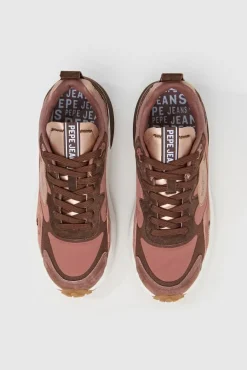 Pepe Jeans Sneakers-Tênis cano baixo com couro rosa