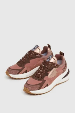 Pepe Jeans Sneakers-Tênis cano baixo com couro rosa