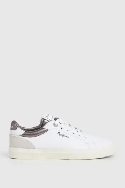 Pepe Jeans Sneakers-Tênis Clássico Com Detalhes Em Camurça cinzento