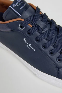 Pepe Jeans Sneakers-Tênis Clássico Com Detalhes Em Camurça azul