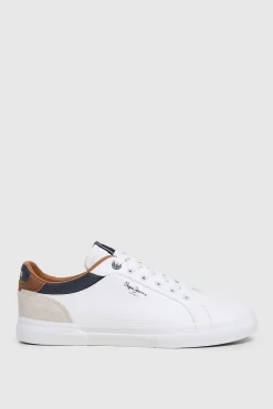Pepe Jeans Sneakers-Tênis Clássico Com Detalhes Em Camurça branco