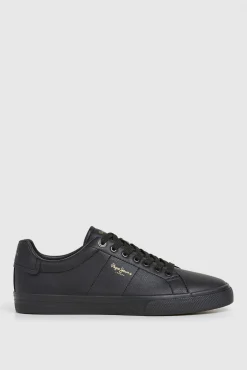 Pepe Jeans Sneakers-Tênis Clássicos com Efeito Couro preto