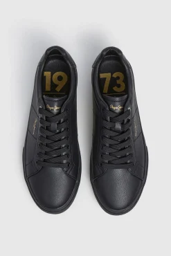 Pepe Jeans Sneakers-Tênis Clássicos com Efeito Couro preto