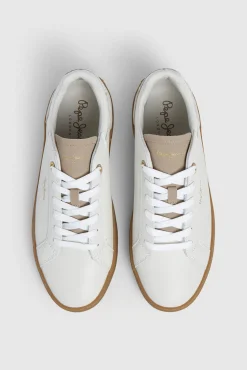 Pepe Jeans Sneakers-Tênis com detalhe em Camurça bege