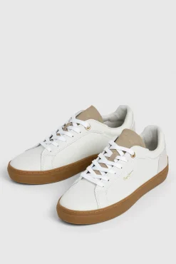 Pepe Jeans Sneakers-Tênis com detalhe em Camurça bege