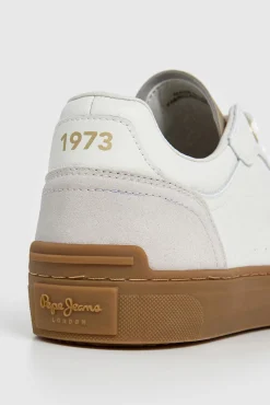Pepe Jeans Sneakers-Tênis com detalhe em Camurça bege
