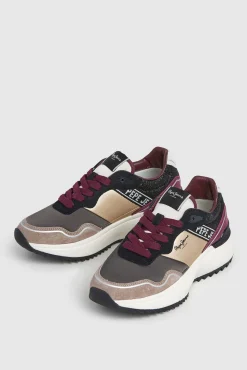 Pepe Jeans Sneakers-Ténis com detalhes brilhantes cru