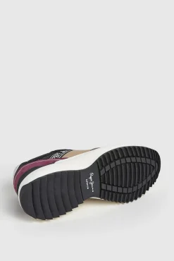 Pepe Jeans Sneakers-Ténis com detalhes brilhantes cru