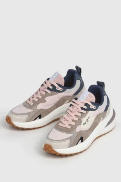 Pepe Jeans Sneakers-Tênis com detalhes de estampa animal rosa