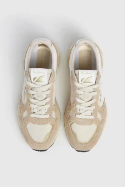 Pepe Jeans Sneakers|Calçado De Couro-Tênis com detalhes em Camurça bege