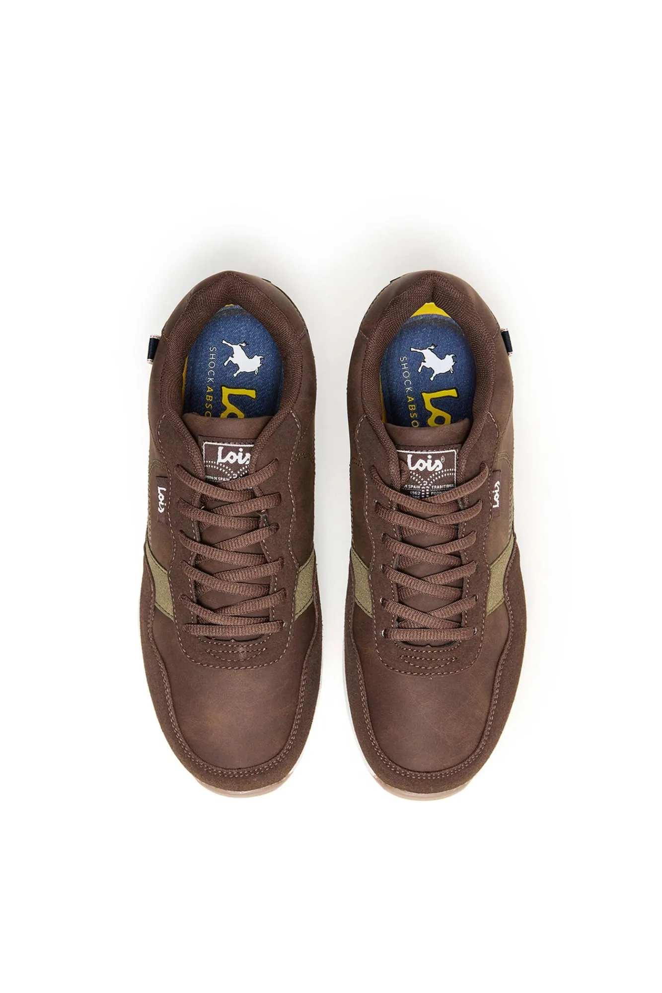 Lois Sneakers|T-Shirts-Tênis de corrida casual masculino camel