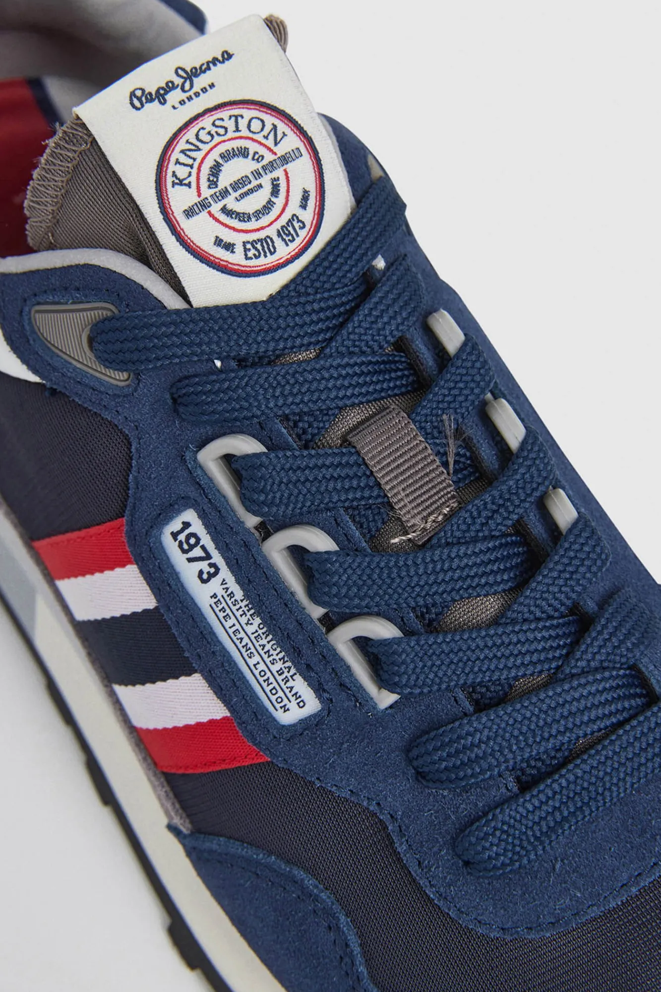 Pepe Jeans Sneakers-Tênis de corrida com detalhes em Camurça azul