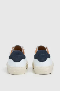 Pepe Jeans Sneakers-Tênis de couro com detalhes em Camurça branco