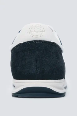 Springfield Sneakers-Tênis de couro estilo retrô azul