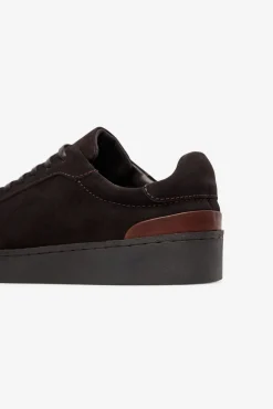 Cortefiel Sneakers-Tênis de pele Castanho