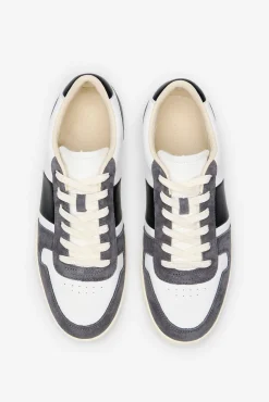 Cortefiel Sneakers-Tênis de pele Cinzento