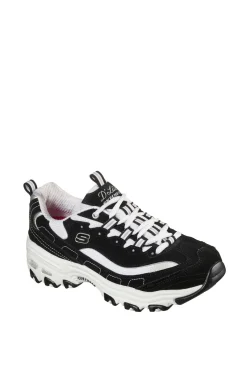 Skechers Sneakers|Calçado De Couro-Tênis D'Lites - Maior Tenis preto
