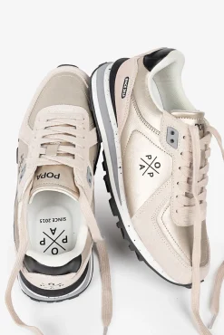 Popa Sneakers-Tênis esportivo feminino laminado Blake Dourado