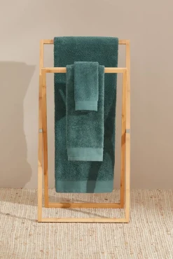 Textura Toalhas-Toalha banho friso algodão egípcio 90 x 150 cm. verde