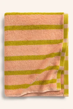 Calma House Toalhas-Toalha de banho de algodão felpudo riscas Saturn rosa