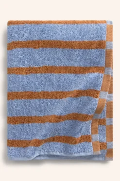 Calma House Toalhas-Toalha de banho de algodão turco riscas Saturno azul