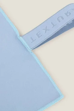 Textura Toalhas-Toalha leve de microfibra azul