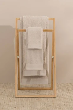 Textura Toalhas-Toalha toucador friso algodão egípcio 30 x 50 cm. bege