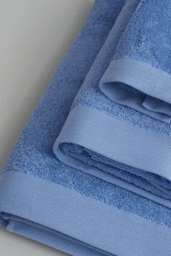 Bassols Toalhas-Toalha toucador wonder 550 g algodão turco americano 30x50 Azul