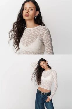 High Spirits T-Shirts|Blusas-Top Ashen bege