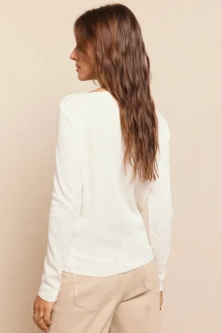 Slowlove T-Shirts|Blusas-Top básico mesclado Branco