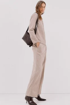 Cortefiel T-Shirts-Top com decote chaminé Tostado