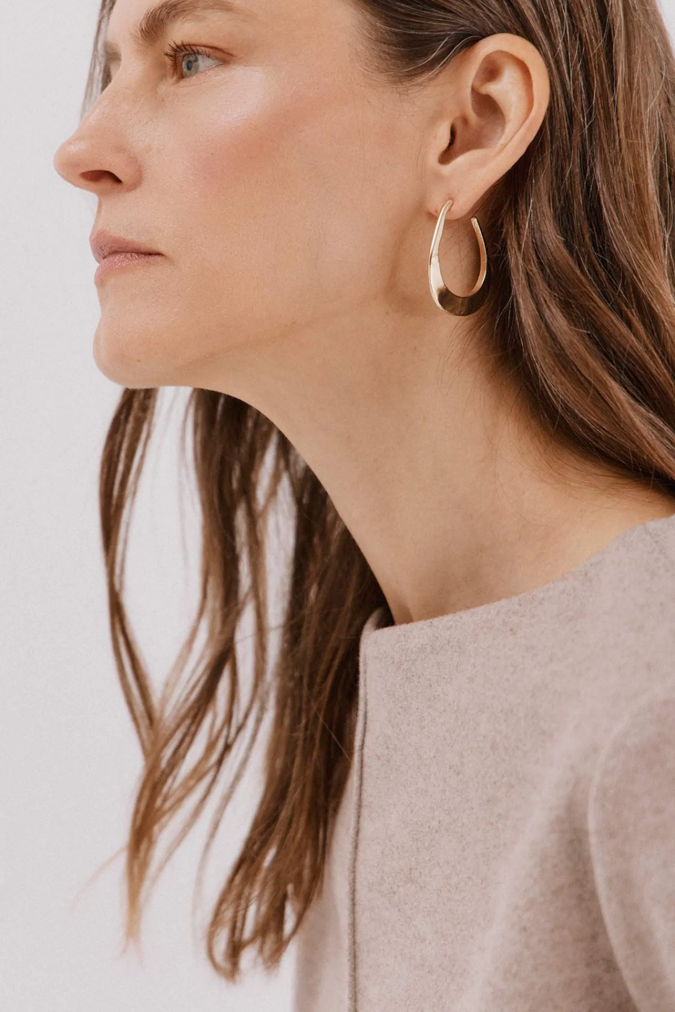 Cortefiel T-Shirts-Top com decote chaminé Tostado