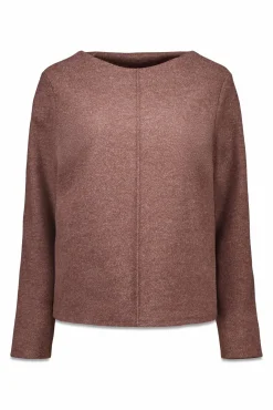 Cortefiel T-Shirts-Top com decote chaminé Castanho