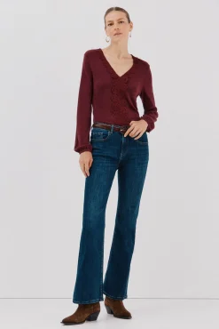 Cortefiel T-Shirts-Top com decote em decote Granada