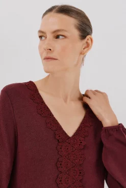 Cortefiel T-Shirts-Top com decote em decote Granada