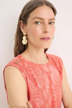 Cortefiel T-Shirts-Top com fivela jacquard Vermelho