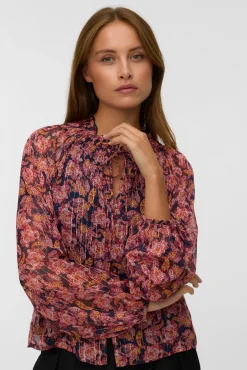 Vero Moda Blusas-Top de chiffon de manga comprida Multicolorido