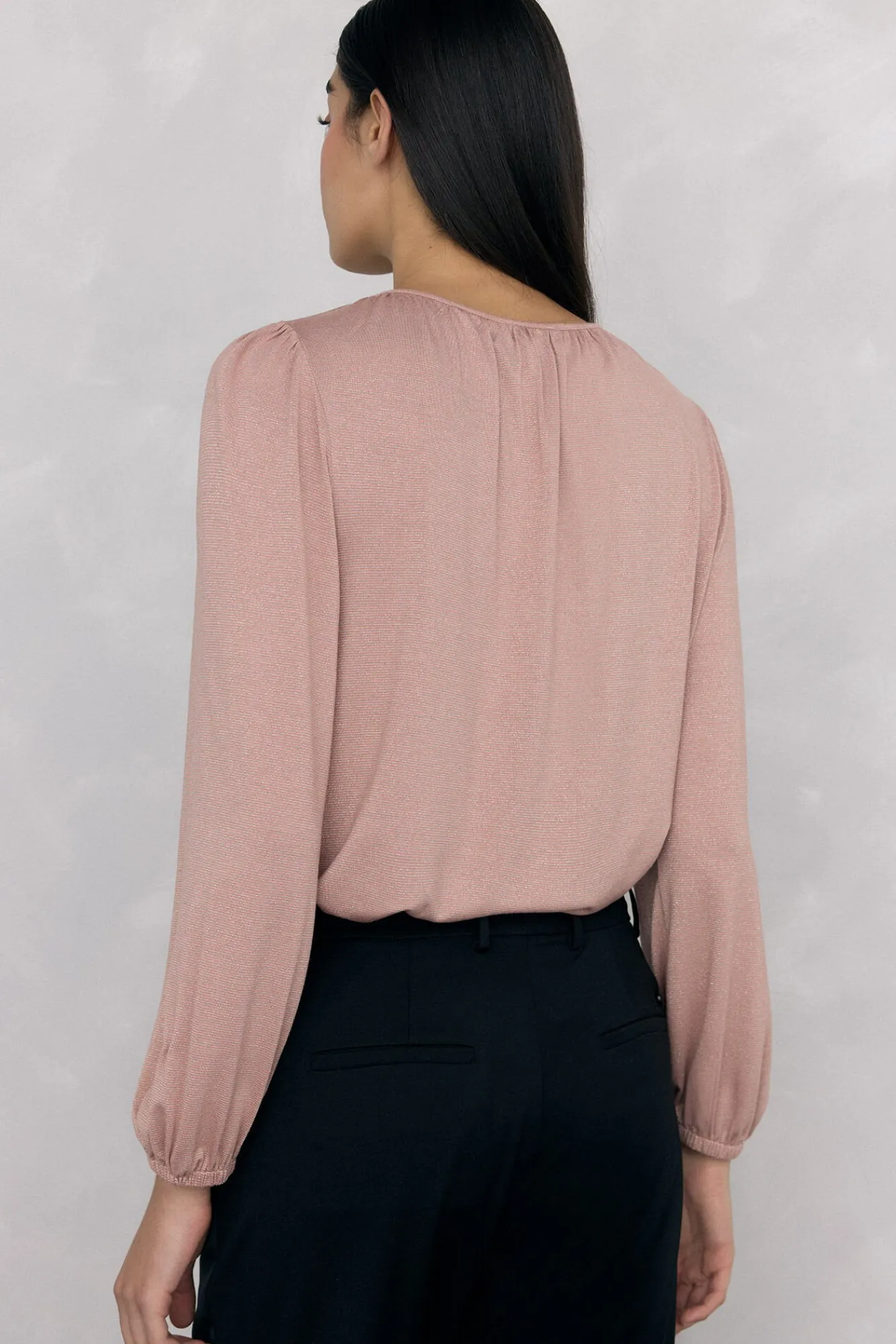 Pedro del Hierro T-Shirts-Top de lurex com abertura Rosa