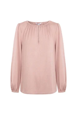 Pedro del Hierro T-Shirts-Top de lurex com abertura Rosa
