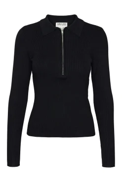 Vero Moda T-Shirts-Top de malha estilo polo Preto