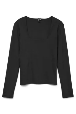 Vero Moda T-Shirts-Top de manga comprida com manga quadrado Preto