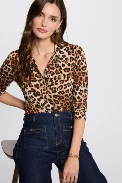 Morgan T-Shirts-Top de manga comprida estampado Multicolorido