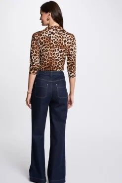 Morgan T-Shirts-Top de manga comprida estampado Multicolorido